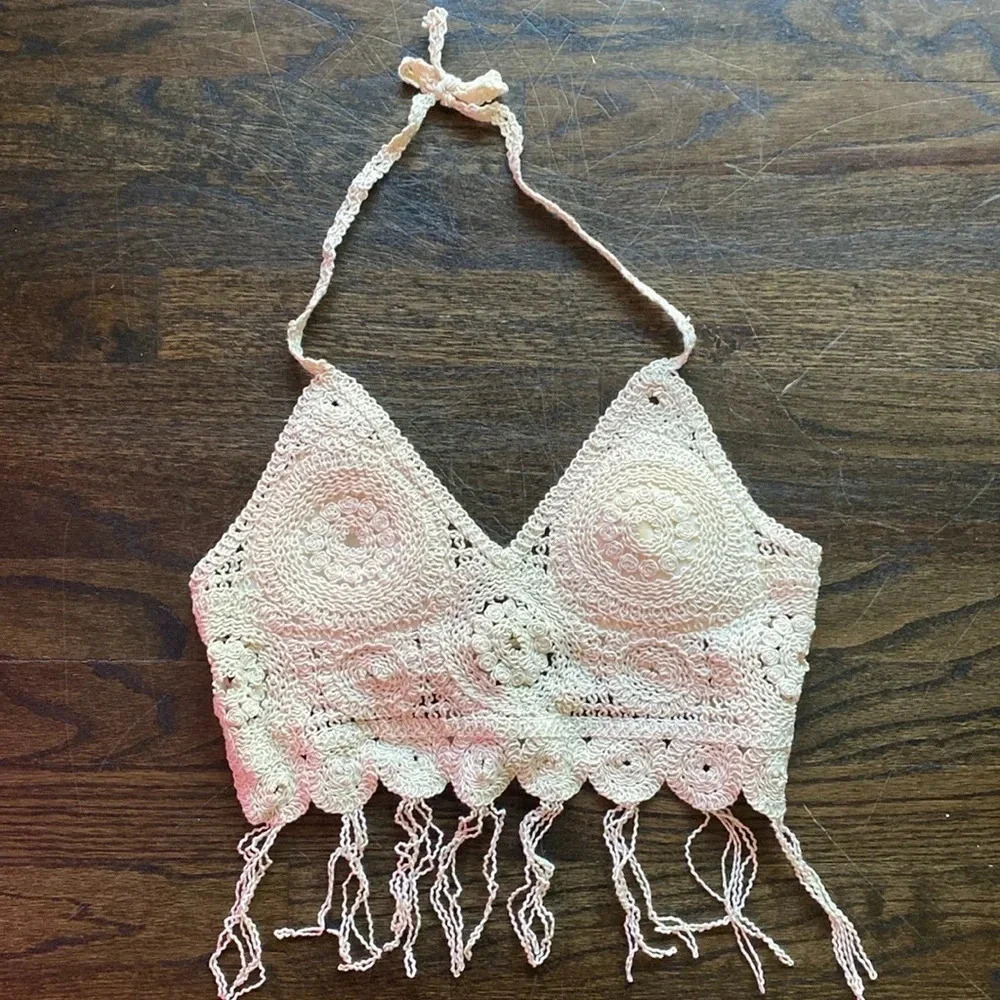 SHEIN Faux Crochet Top
